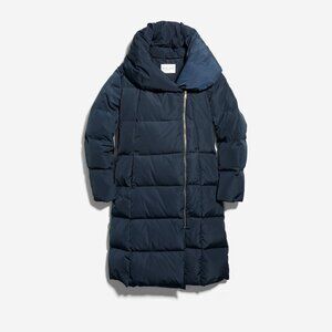 Cole Haan | Asymmetrical Collar Coat | Navy | Size S